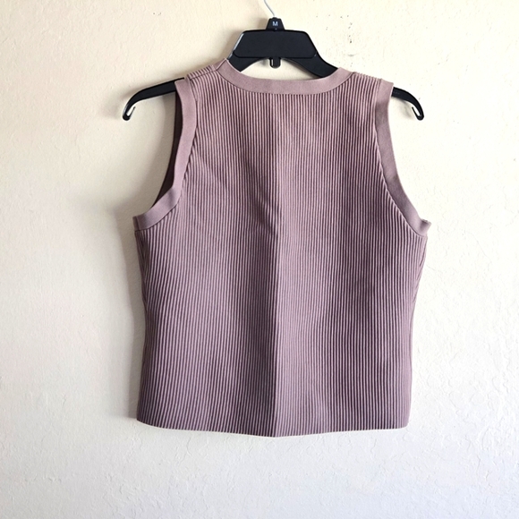 Happily Grey Ribbed Crop Tank Sleeveless Top Size Xl - Picture 4 of 9